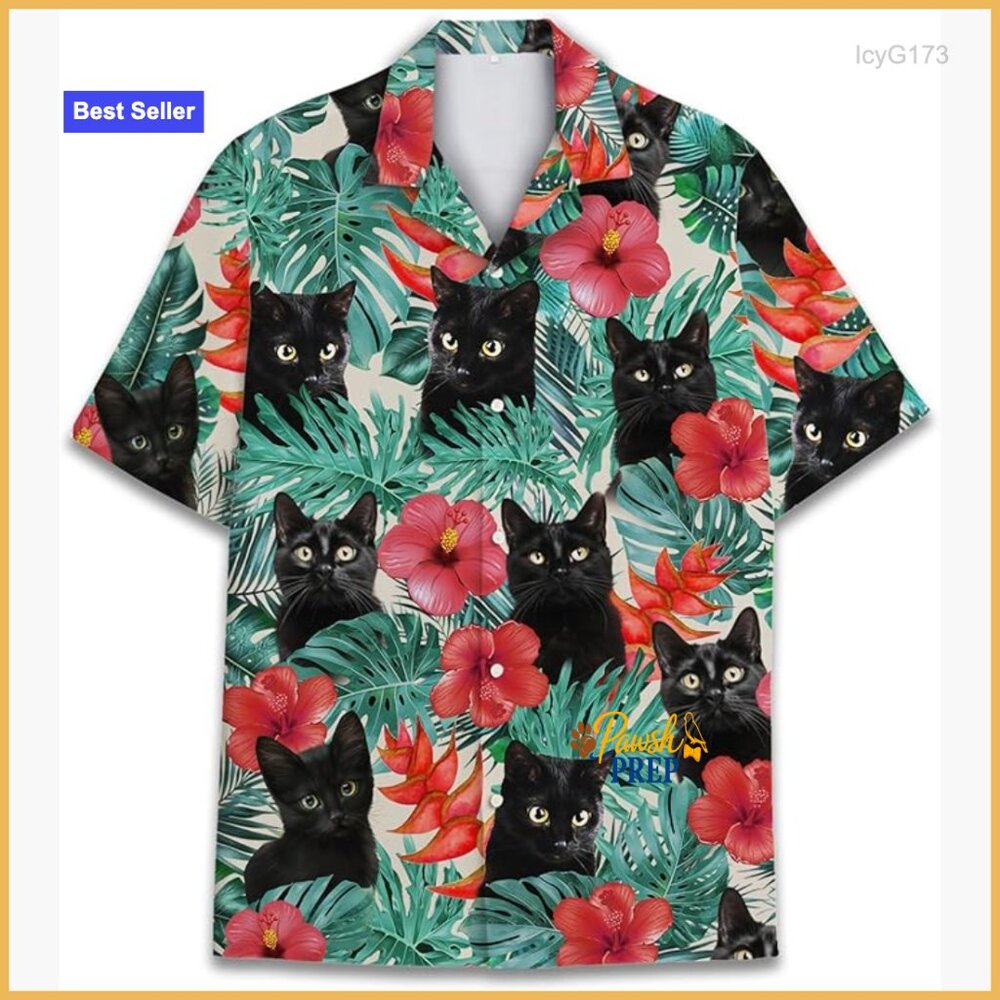 Lightweight Polyester Button Down Hawaiian Shirt … - image 1